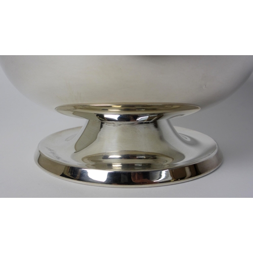 182 - A silver rosebowl on wood stand