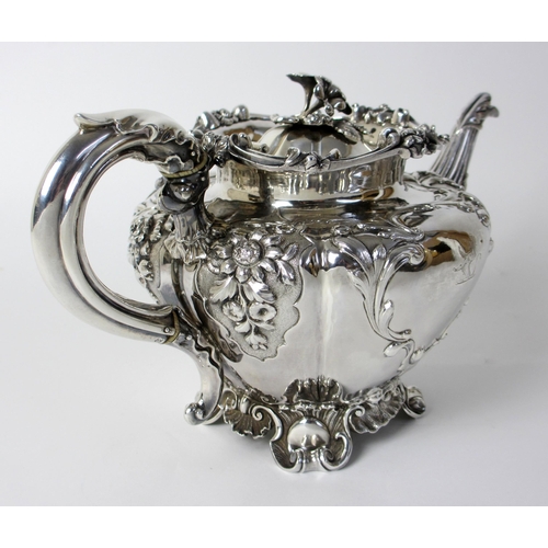 183 - A late William IV silver teapot