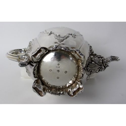 183 - A late William IV silver teapot