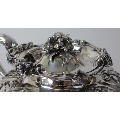 183 - A late William IV silver teapot