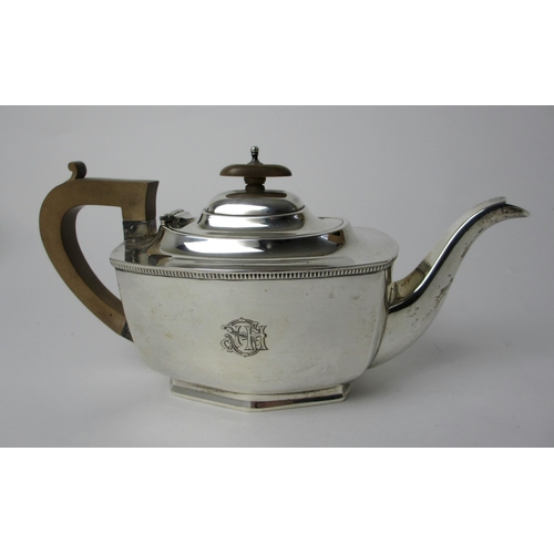 190 - A four piece silver tea service