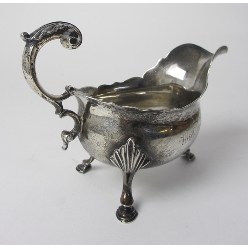 192 - A pair of 18th Century silver sauceboats