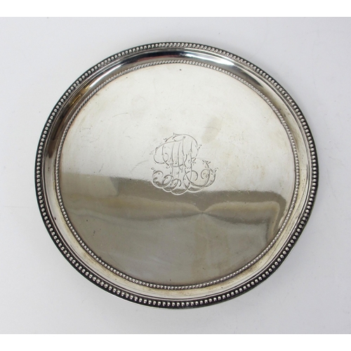 197 - An 18th Century silver card tray