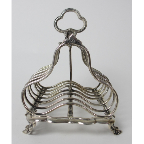 199 - A Victorian silver toastrack