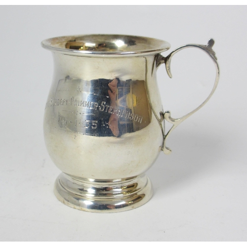 205 - A silver christening mug