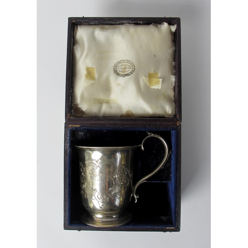 213 - A Victorian silver tankard