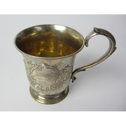 213 - A Victorian silver tankard