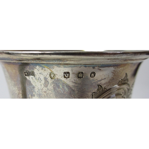 213 - A Victorian silver tankard