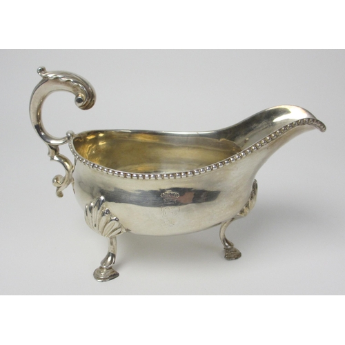 217 - A George III silver sauceboat