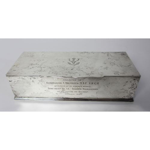 228 - Of Military Interest - A silver inkstand