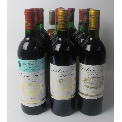 321 - Chateau Kirwan 1981  1984  1986  Grand Cru Classe Margaux