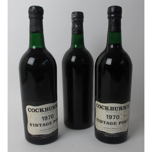 331 - Three bottles of Cockburns 1970 Vintage Port