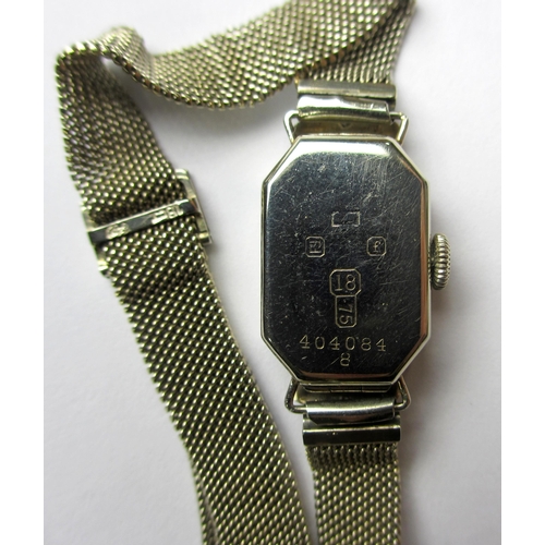 58 - A lady's Art Deco diamond wrist watch