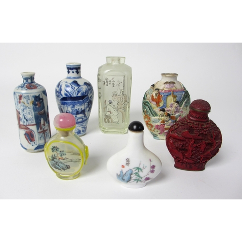 596 - Seven Chinese snuff bottles