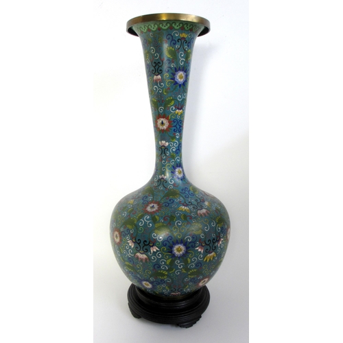 599 - A large Chinese cloisonne baluster vase