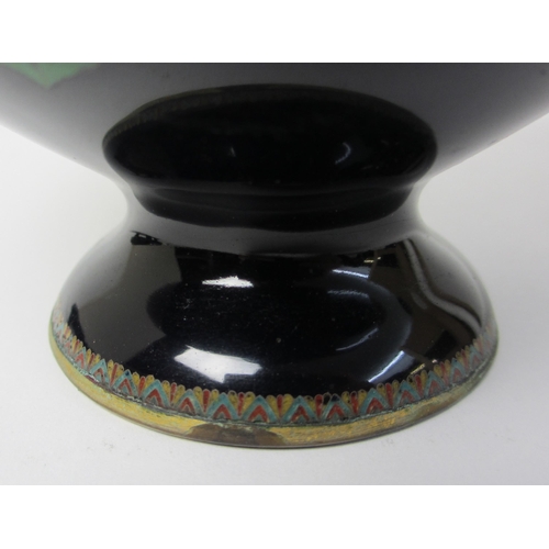 604 - A Japanese cloisonne oviform vase