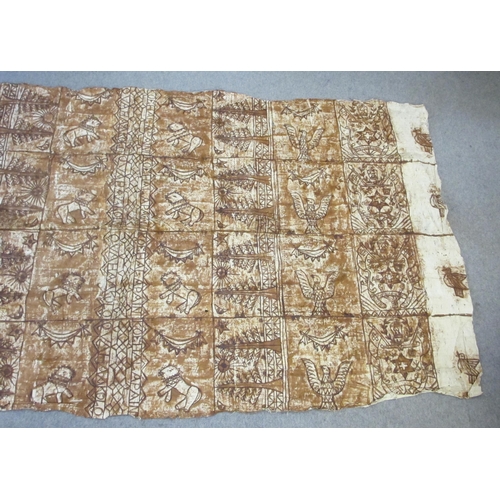 617 - Two Tongan Tapaa floor cloths