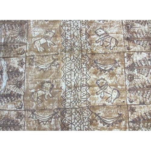 617 - Two Tongan Tapaa floor cloths