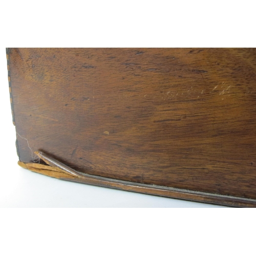 648 - A George III mahogany serpentine knife box