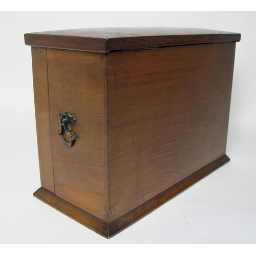 649 - A Victorian rosewood and inlaid stationary box