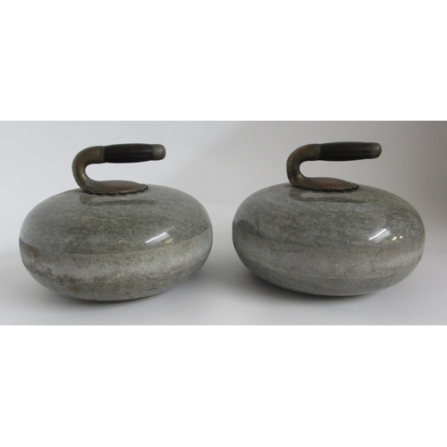 654 - A pair of Ailsa Craig granite curling stones