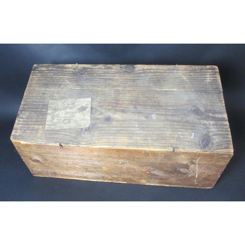 655 - A human half skeleton in original pine box