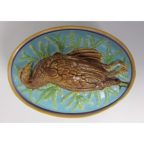 662 - A George Jones Majolica game pie dish