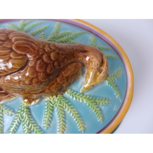 662 - A George Jones Majolica game pie dish