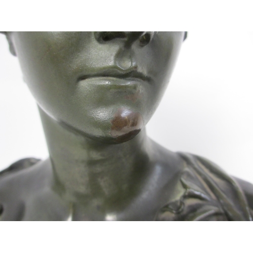 663 - A bronze female bust modelled by Albert Bruce-Joy