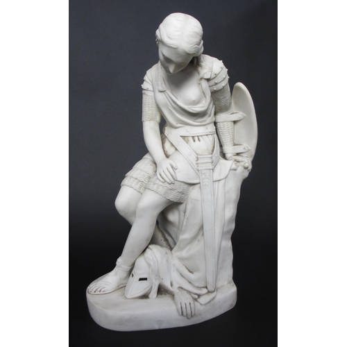 664 - A pair of John Bell Parian Ware figures of Clarinda and Dorothea