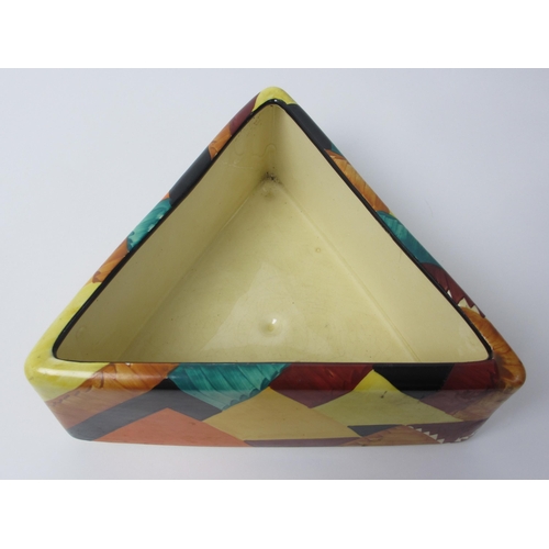 665 - An Art Deco Susie Cooper for Grays Pottery triangular bowl