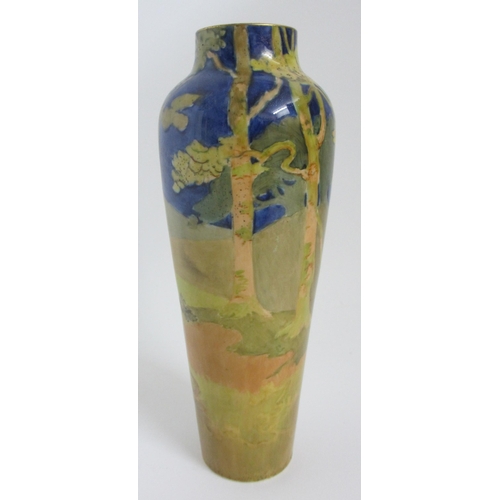 669 - A vase painted with a Dutch girl