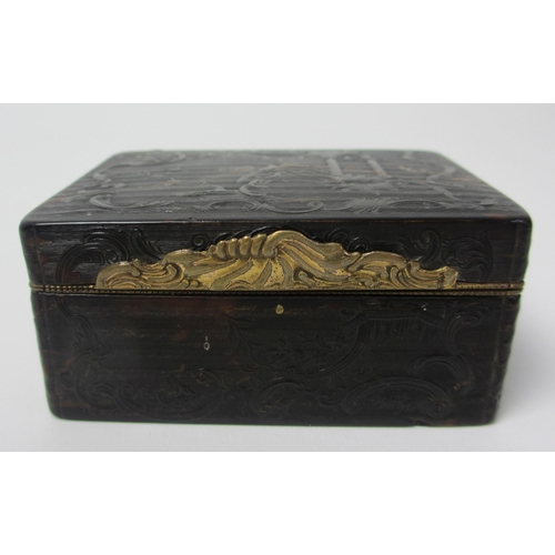 674 - An 18th century tortoiseshell and gilt metal mounted snuff box