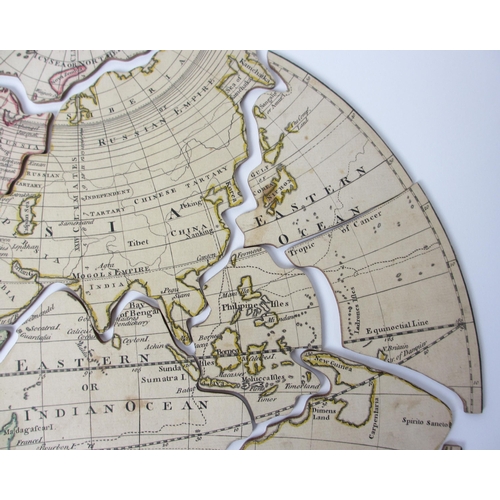 683 - A rare George III map of the world jigsaw by John Spilsbury Engraver Map and Print Seller in Russel ... 