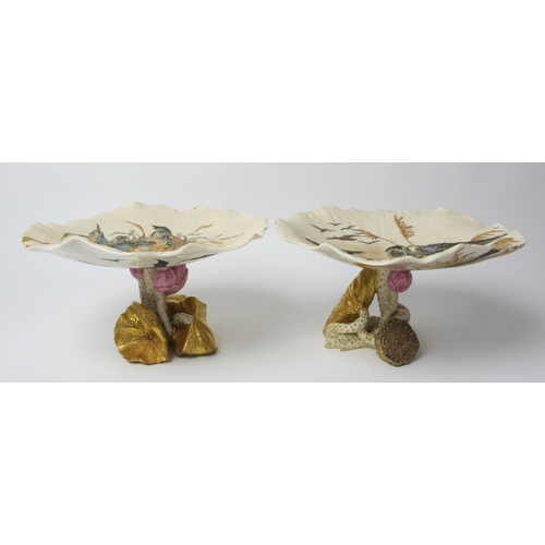 686 - Two Continental porcelain tazzas