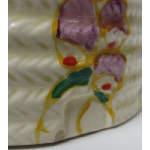 687 - A Clarice Cliff Windbells pattern beehive honey pot