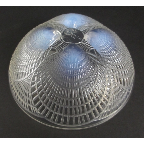 691 - A set of six R. Lalique Coquille pattern opalescent glass bowls