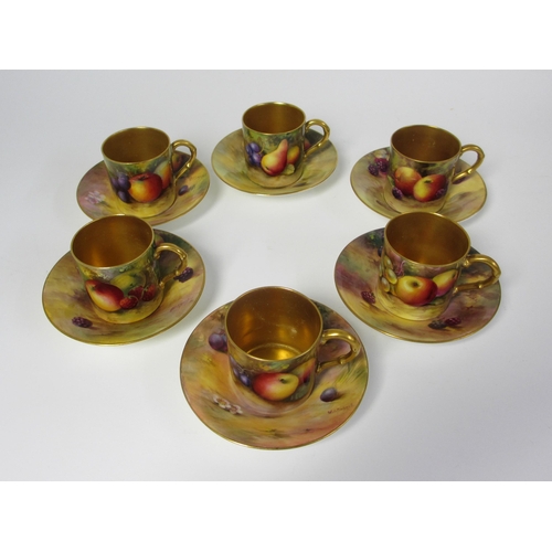 697 - A Royal Worcester six piece coffee set