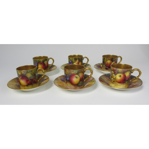 697 - A Royal Worcester six piece coffee set