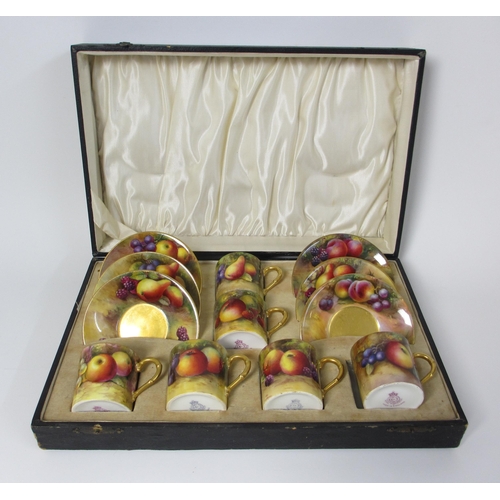 697 - A Royal Worcester six piece coffee set