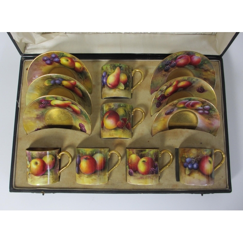 697 - A Royal Worcester six piece coffee set