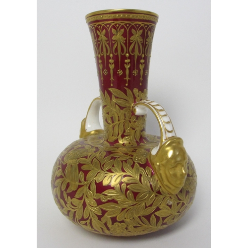 706 - A Royal Crown Derby two handled vase