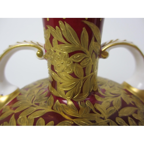 706 - A Royal Crown Derby two handled vase