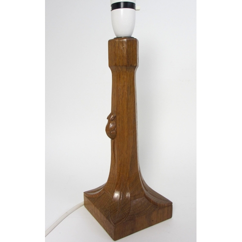 713 - A Robert Mouseman Thompson lamp base