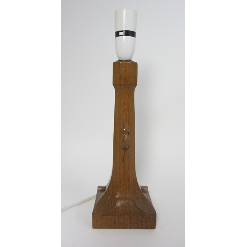 713 - A Robert Mouseman Thompson lamp base