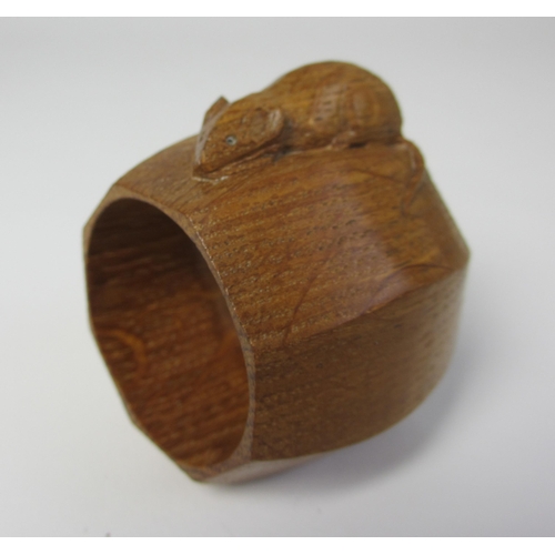 714 - A Robert Mouseman Thompson set of six napkin rings