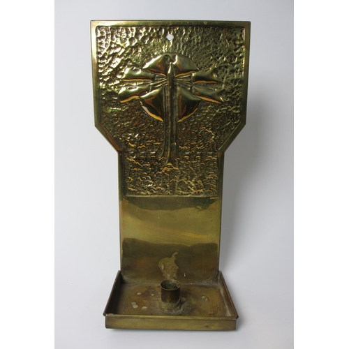 721 - A Glasgow School Art Nouveau brass sconce