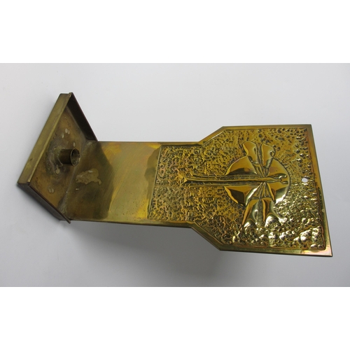 721 - A Glasgow School Art Nouveau brass sconce