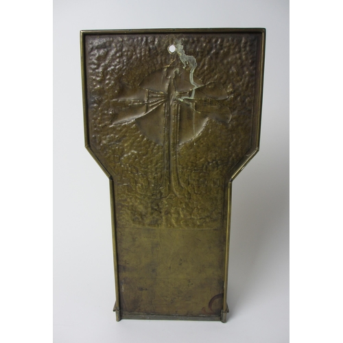 721 - A Glasgow School Art Nouveau brass sconce