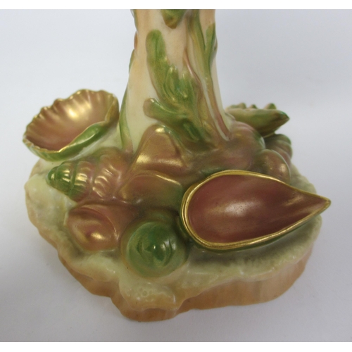 725 - A Royal Worcester porcelain nautilus shell